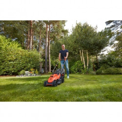 Black and Decker Tondeuse Black & Decker BEMW461BH-QS 1400W 34cm bac 40L poignée Bike Kobleo Black and Decker Tondeuse Black & Decker BEMW461BH-QS 1400W 34cm bac 40L poignée Bike Kobleo