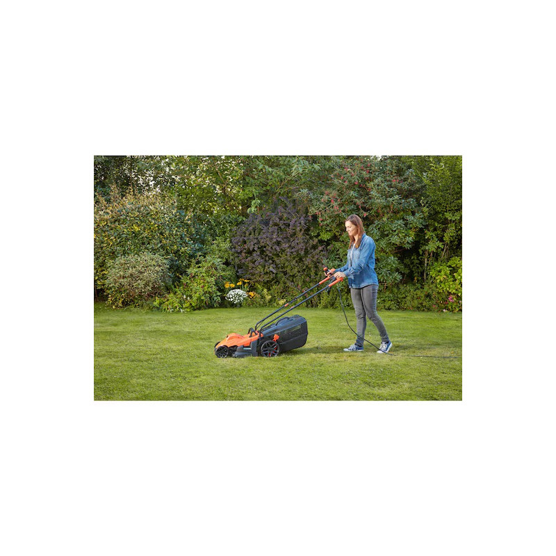 Black and Decker Tondeuse Black & Decker BEMW461BH-QS 1400W 34cm bac 40L poignée Bike Kobleo Black and Decker Tondeuse Black & Decker BEMW461BH-QS 1400W 34cm bac 40L poignée Bike Kobleo