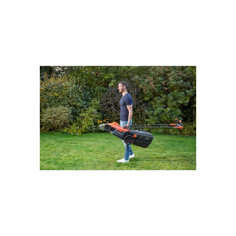 Black and Decker Tondeuse Black & Decker BEMW461BH-QS 1400W 34cm bac 40L poignée Bike Kobleo Black and Decker Tondeuse Black & Decker BEMW461BH-QS 1400W 34cm bac 40L poignée Bike Kobleo