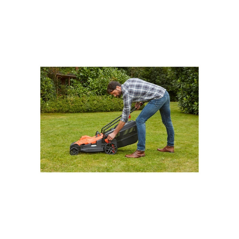 Black and Decker Tondeuse Black & Decker BEMW461BH-QS 1400W 34cm bac 40L poignée Bike Kobleo Black and Decker Tondeuse Black & Decker BEMW461BH-QS 1400W 34cm bac 40L poignée Bike Kobleo