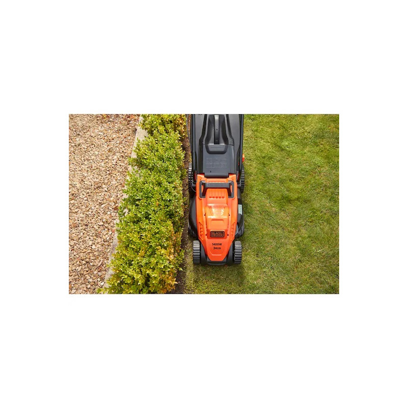 Black and Decker Tondeuse Black & Decker BEMW461BH-QS 1400W 34cm bac 40L poignée Bike Kobleo Black and Decker Tondeuse Black & Decker BEMW461BH-QS 1400W 34cm bac 40L poignée Bike Kobleo