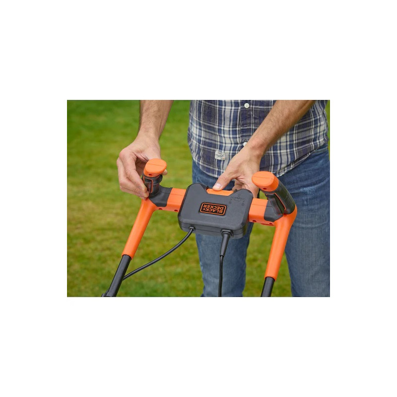 Black and Decker Tondeuse Black & Decker BEMW461BH-QS 1400W 34cm bac 40L poignée Bike Kobleo Black and Decker Tondeuse Black & Decker BEMW461BH-QS 1400W 34cm bac 40L poignée Bike Kobleo