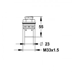 Tête de robinet Presto interchangeable lavabo pour commande au pied