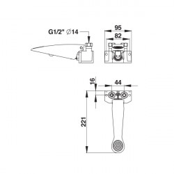 Robinet commande au pied Presto 520 temporisé pour lavabo Kobleo Robinet commande au pied Presto 520 temporisé pour lavabo Kobleo