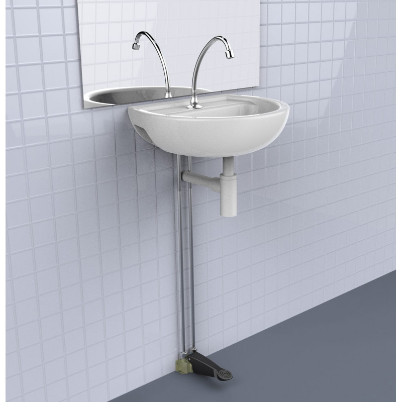 Robinet commande au pied Presto 520 temporisé pour lavabo Kobleo Robinet commande au pied Presto 520 temporisé pour lavabo Kobleo
