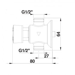 Robinet temporisé Presto 12 NEO pour urinoir mural G1/2" sans raccord