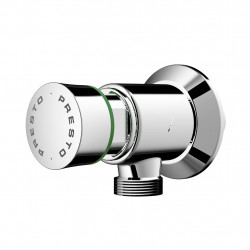 Robinet temporisé Presto 12 NEO équerre sans raccord 9l/min pour urinoir mural