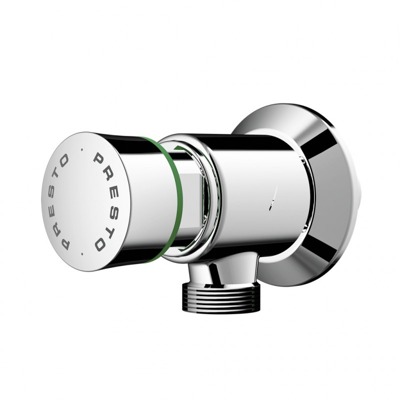 Robinet temporisé Presto 12 NEO équerre sans raccord 9l/min pour urinoir mural
