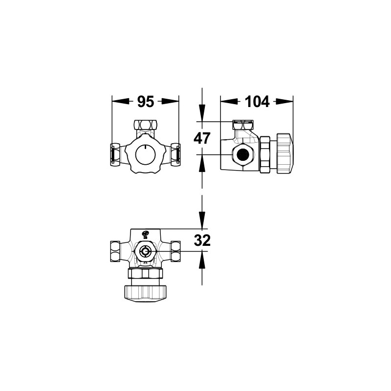 Robinet mitigeur Presto ALPA applique mâle G3/4" temporisé pour douche
