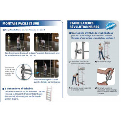 Duarib Echafaudage roulant acier Haut. travail : 4,80 m Altitude AC150 Duarib Kobleo