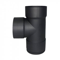 Theca Té de raccordement fumée Theca 110mm pour poêle à bois n°4 Ecodesign Kobleo