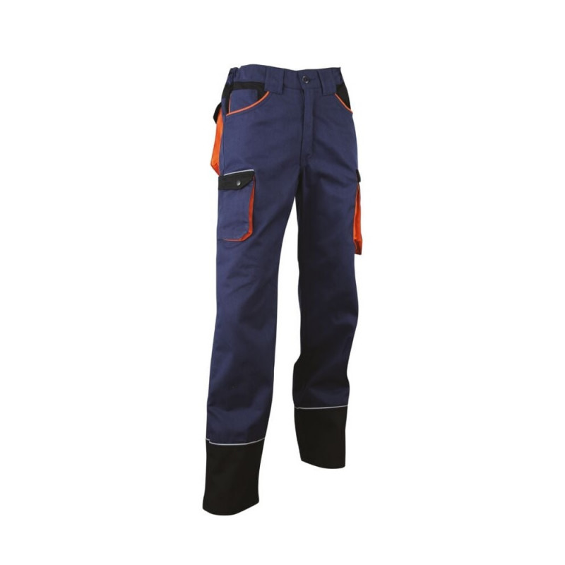 Pantalon de travail LMA HERSE taille 40 marine/noir/orange zéro métal Kobleo