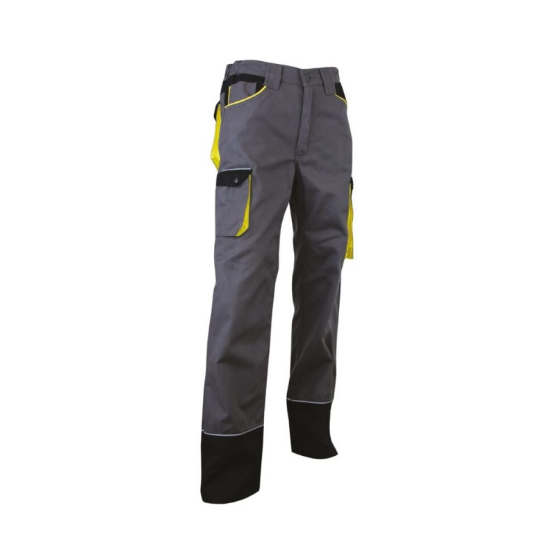 Pantalon de travail LMA SECHOIR taille 50 gris/noir/jaune zéro métal