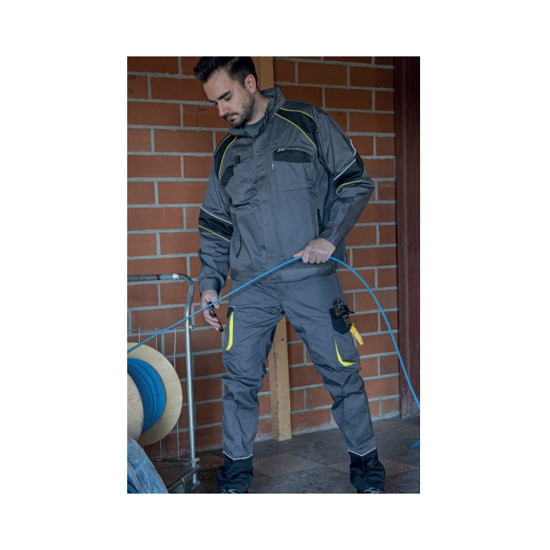 Pantalon de travail LMA SECHOIR taille 50 gris/noir/jaune zéro métal