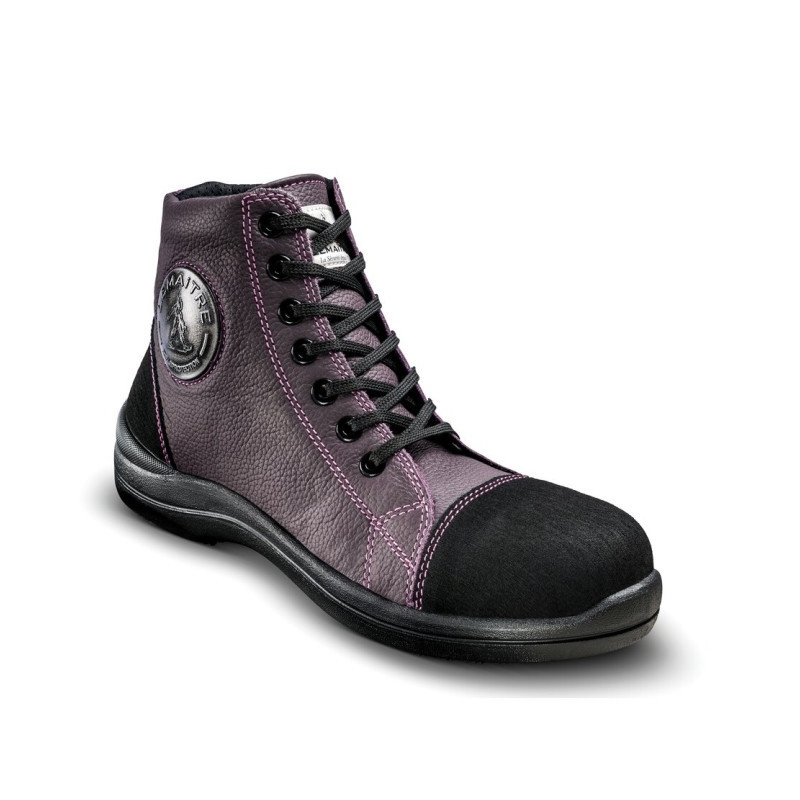 Chaussure de sécurité Lemaitre LIBERTY HAUT PRUNE S3 pointure 38 pour femme Kobleo