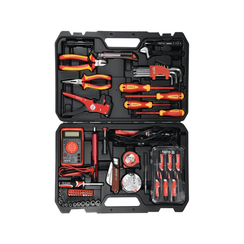 Caisse à outils électricien Yato YT-39009 68 pièces noir