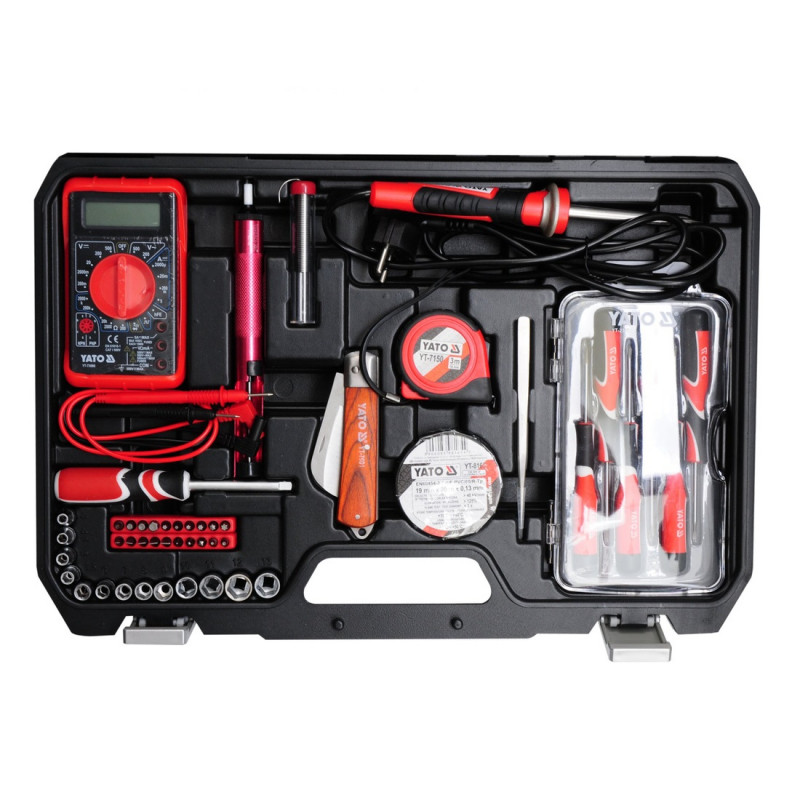 Caisse à outils électricien Yato YT-39009 68 pièces noir