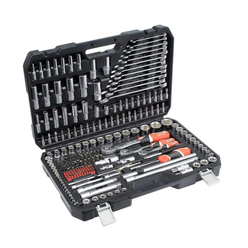 Yato Coffret de douilles 215 pièces Yato YT-38841 1/4"-3/8"-1/2" As-Drive Kobleo