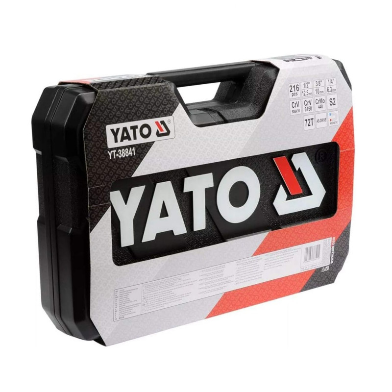 Yato Coffret de douilles 215 pièces Yato YT-38841 1/4"-3/8"-1/2" As-Drive Kobleo Yato Coffret de douilles 215 pièces Yato YT-38841 1/4"-3/8"-1/2" As-Drive Kobleo