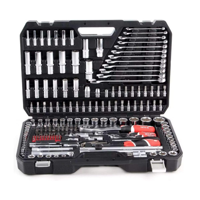 Yato Coffret de douilles 215 pièces Yato YT-38841 1/4"-3/8"-1/2" As-Drive Kobleo Yato Coffret de douilles 215 pièces Yato YT-38841 1/4"-3/8"-1/2" As-Drive Kobleo