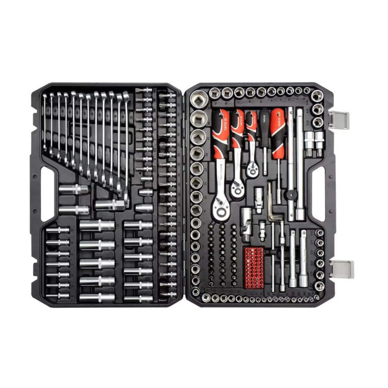 Yato Coffret de douilles 215 pièces Yato YT-38841 1/4"-3/8"-1/2" As-Drive Kobleo Yato Coffret de douilles 215 pièces Yato YT-38841 1/4"-3/8"-1/2" As-Drive Kobleo
