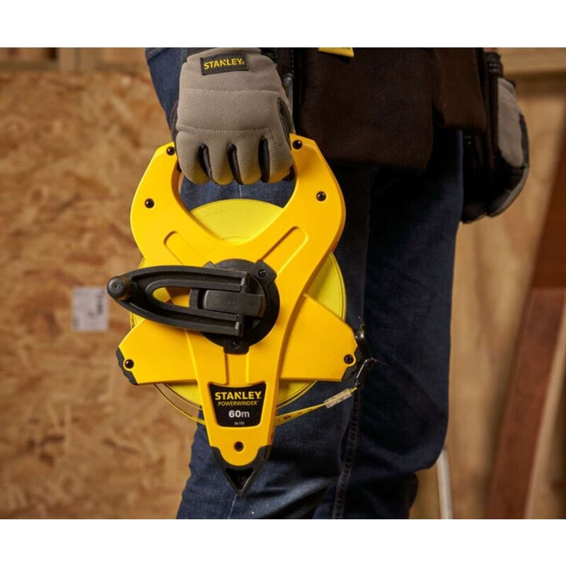 Stanley Ruban de mesure longue Stanley PowerWinder 60m en fibre de verre Kobleo Stanley Ruban de mesure longue Stanley PowerWinder 60m en fibre de verre Kobleo