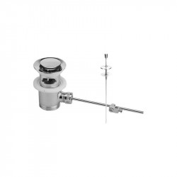 Nicoll Bonde de lavabo automatique Nicoll L3214 chromé brillant avec tirette 60mm Kobleo