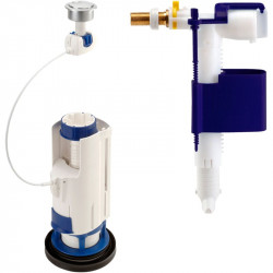 Nicoll Mécanisme double volume Nicoll 3V102 culot G3/8" avec robinet flotteur Kobleo