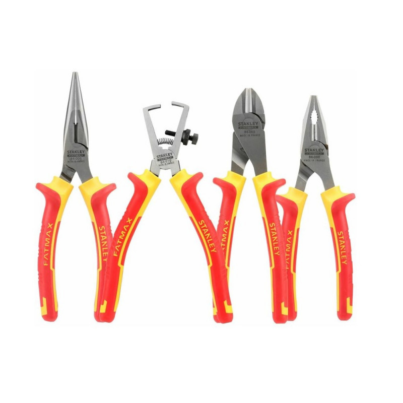 Stanley Jeu de pinces isolées 1000V Stanley 4-84-489 coffret de 4 outils Kobleo