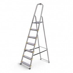 Hoström Escabeau 7 marches DURA alu pliable hauteur plateforme 140cm Hostrom Kobleo