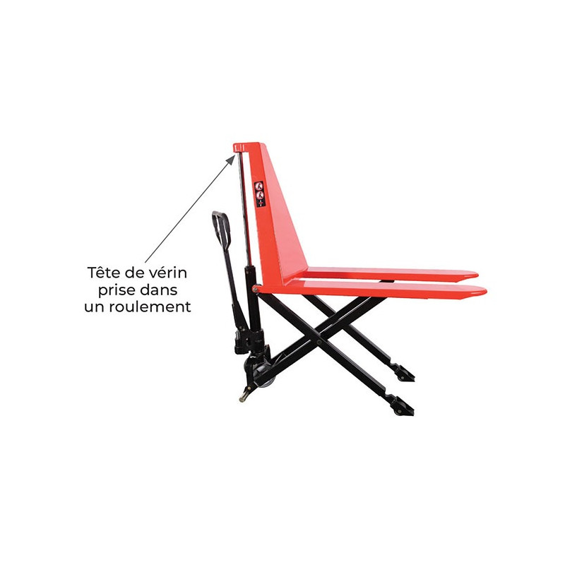 Transpalette manuel Stockman haute levée 1000kg fourches 1500x540mm