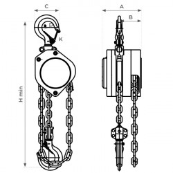 Stockman Palan manuel à chaine Stockman MHAL25 aluminium ultra léger 250kg Kobleo Stockman Palan manuel à chaine Stockman MHAL25 aluminium ultra léger 250kg Kobleo