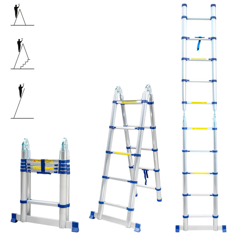 Échelle télescopique Stempakt 3,2 m, hauteur travail max 4,1m Hostrom