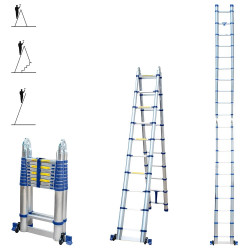 Hoström Échelle télescopique Stempakt 6,2m, hauteur travail max 7,1m Hostrom Kobleo