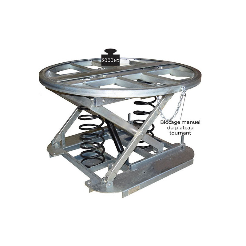 Stockman Table élévatrice Stockman SLT2/1100 capacité 2 tonnes plateau tournant Kobleo Stockman Table élévatrice Stockman SLT2/1100 capacité 2 tonnes plateau tournant Kobleo