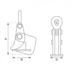 Stockman Pince à prise horizontale Stockman capacité 1000kg pour tôle plate Kobleo