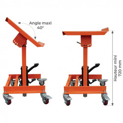 Stockman Servante à plateau inclinable Stockman XH15A capacité 150kg Kobleo