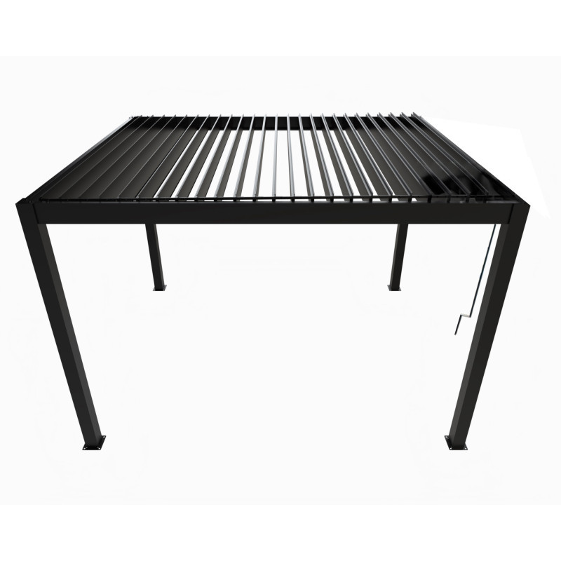 Habrita Foresta Pergola bioclimatique Habrita aluminium 11,90m2 gris anthracite Kobleo