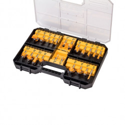 DeWalt Coffret de 22 fraises de défonceuse DeWalt en carbure de tungstène Kobleo
