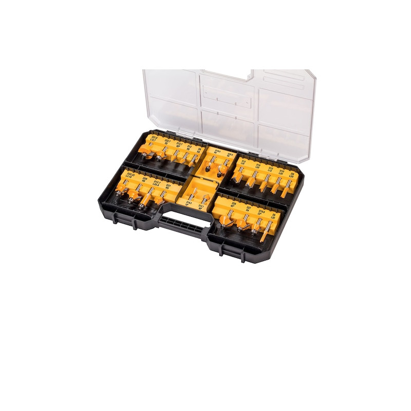 DeWalt Coffret de 22 fraises de défonceuse DeWalt en carbure de tungstène Kobleo DeWalt Coffret de 22 fraises de défonceuse DeWalt en carbure de tungstène Kobleo