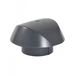 Nicoll Chapeau de ventilation Nicoll ATEMAX 100mm gris anthracite sans moustiquaire Kobleo