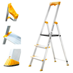 Hoström Escabeau 3 marches KOMSTAX3, aluminium, Hostrom Kobleo