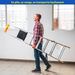 Hoström Escabeau 6 marches KOMSTAX6, aluminium, Hostrom Kobleo