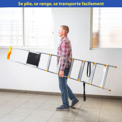 Hoström Escabeau 7 marches KOMSTAX7, aluminium, Hostrom Kobleo