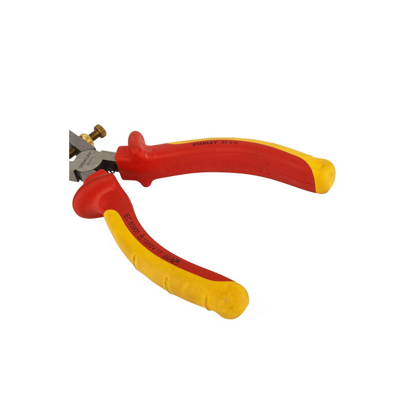 Stanley Pince à dénuder Stanley isolée 1000V manuelle 170mm Kobleo Stanley Pince à dénuder Stanley isolée 1000V manuelle 170mm Kobleo