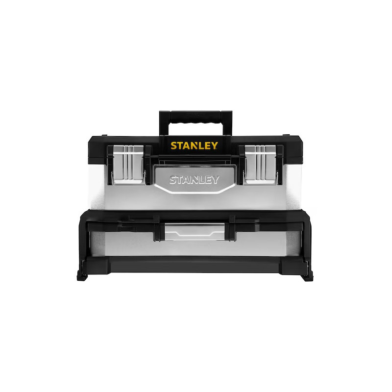 Stanley Boîte à outils en métal galvanisé avec tiroir 50cm capacité 13,6L Kobleo Stanley Boîte à outils en métal galvanisé avec tiroir 50cm capacité 13,6L Kobleo