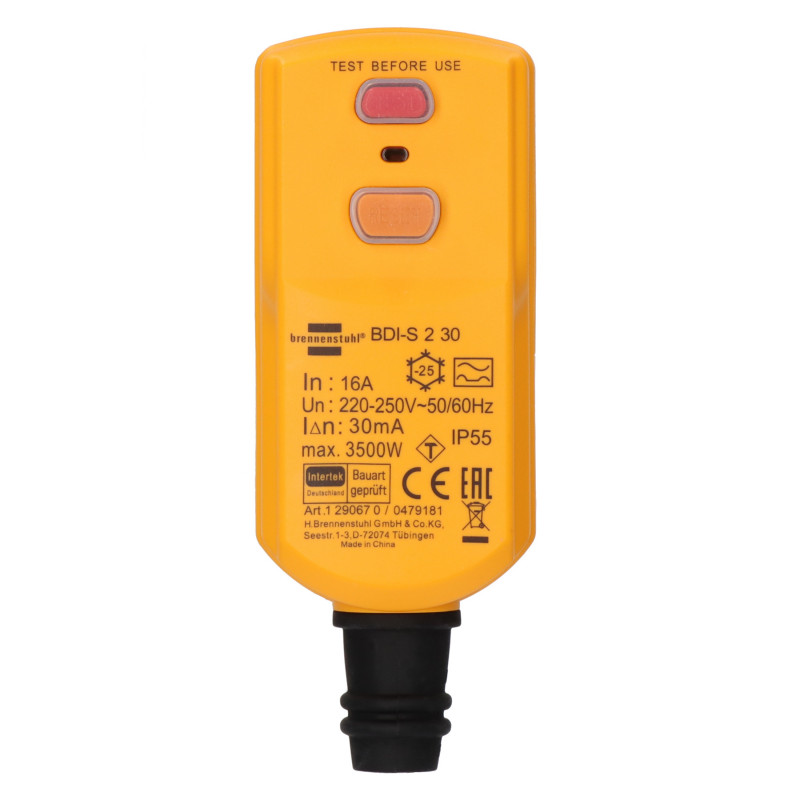 Fiche de protection des personnes Brennenstuhl BDI-S 2 30 IP55