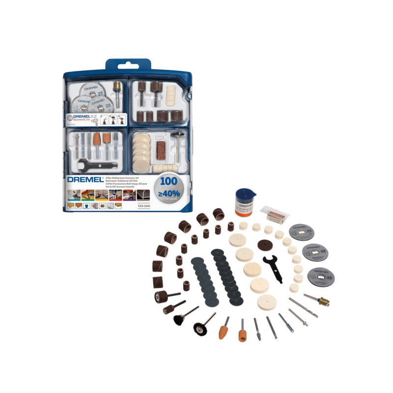 Coffret de 100 accessoires DREMEL multi-usage