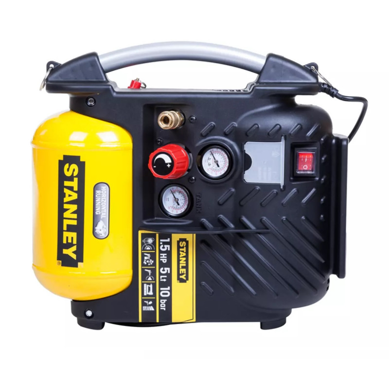 Compresseur d'air Stanley DN200/10/5 1,5CV cuve 5 litres sans huile