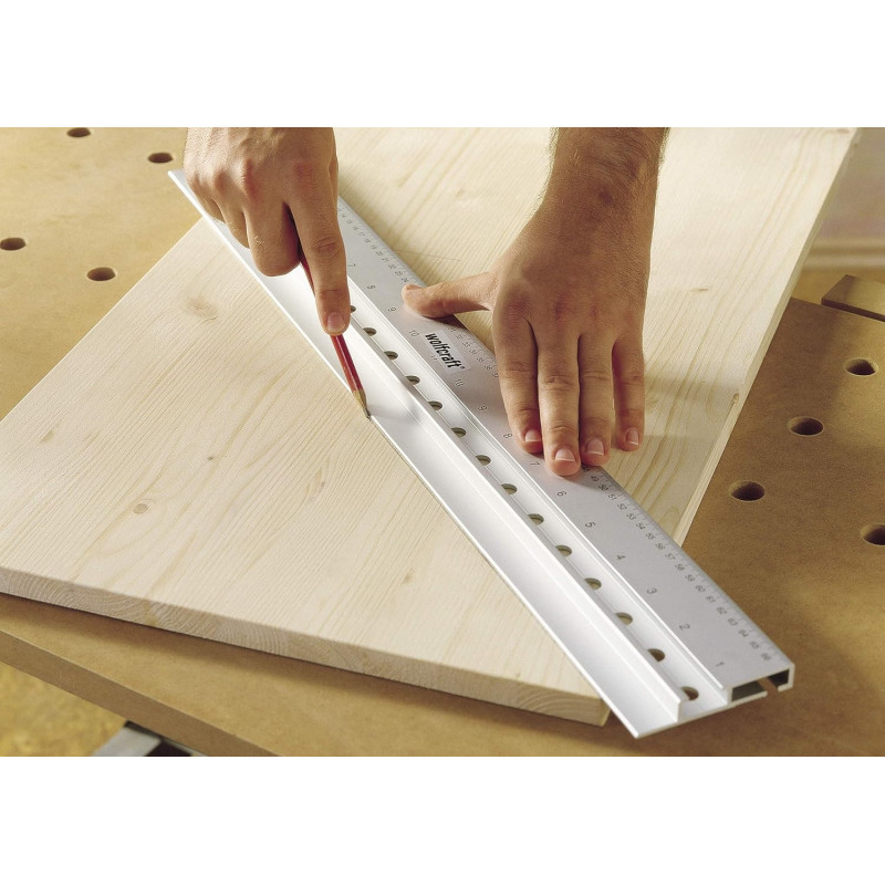 Guide d'assemblage bois en série Wolfcraft 5 en 1 Longueur 670mm
